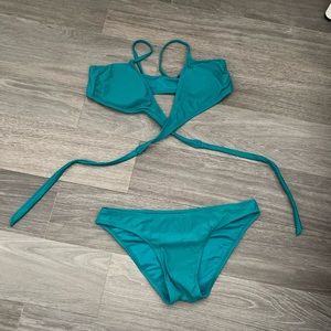 Dark aqua two piece bikini from xhilaration